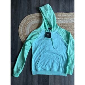 KIN APPAREL Women's Satin Lined Hoodie Size M In Mint